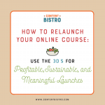 relaunch your online course