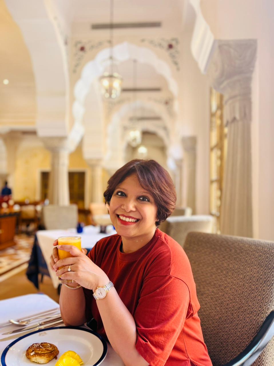 Prerna relaxing at her deep work retreat